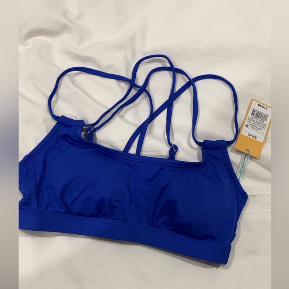 NWT Vibrant Blue Strappy Bikini Top from Target